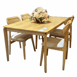 (HADDEN) DINING SET 1+4 SIZE: 800 X 1500MM