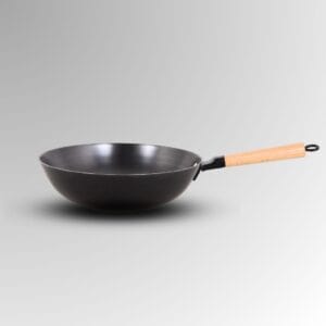 La gourmet Nitrigan 20 x 6.5cm Cast Iron Wok, 1.5L (Induction)