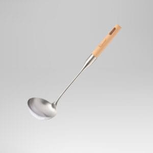 "La gourmet Stainless Steel Spatula with Wood Handle"